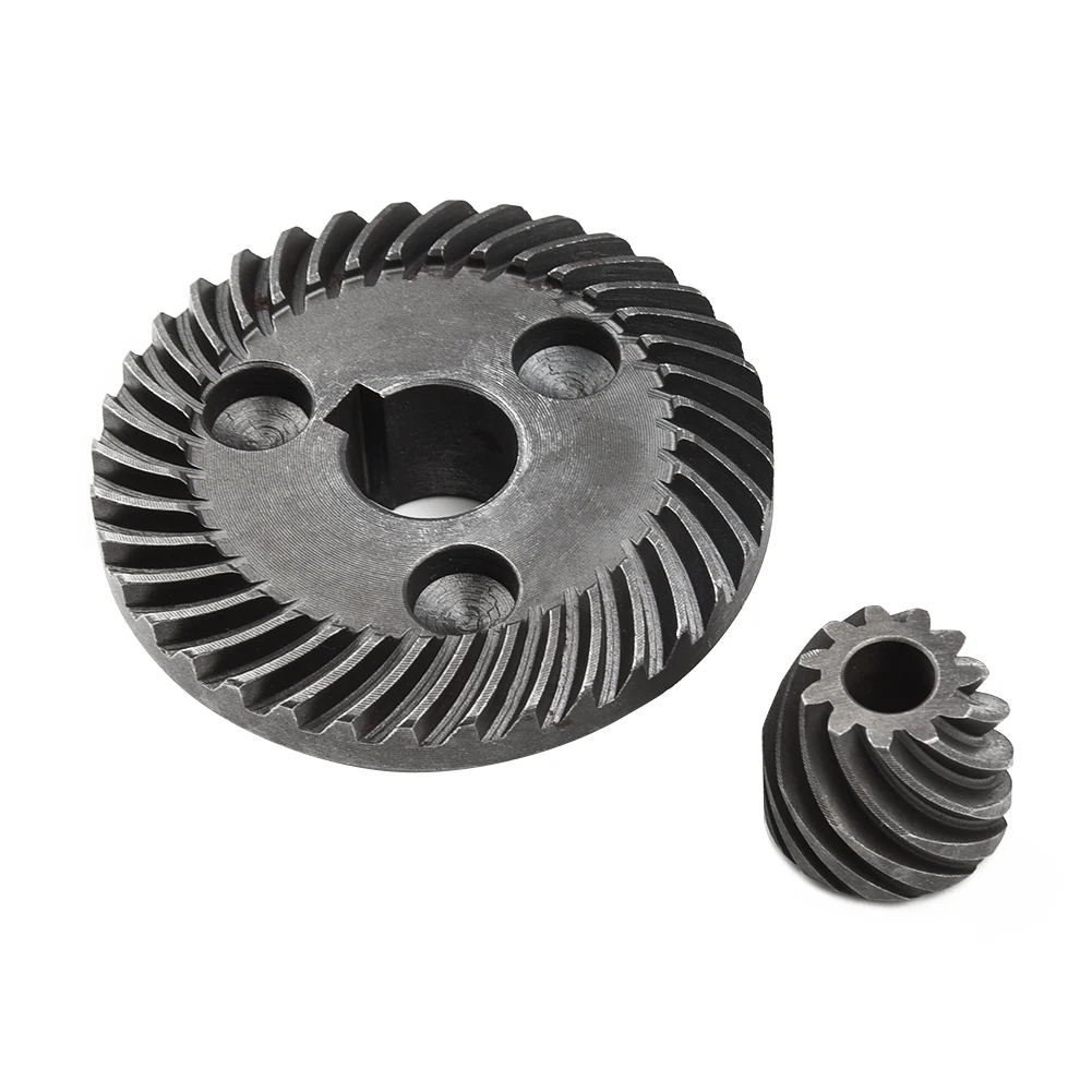 Juego de anillos de amoladora angular de engranaje cónico en espiral de repuesto, suministros de repuesto plateados, herramientas para taller, piñón de piezas de Metal, 2 uds.