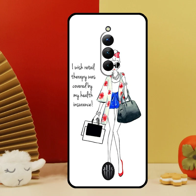 حافظة فتاة تسوق Harrods لهاتف Nubia Red Magic 10 9 8 Pro Plus 6 7 6S 7S Pro 5G 6R RedMagic 8S 9S Pro Plus
