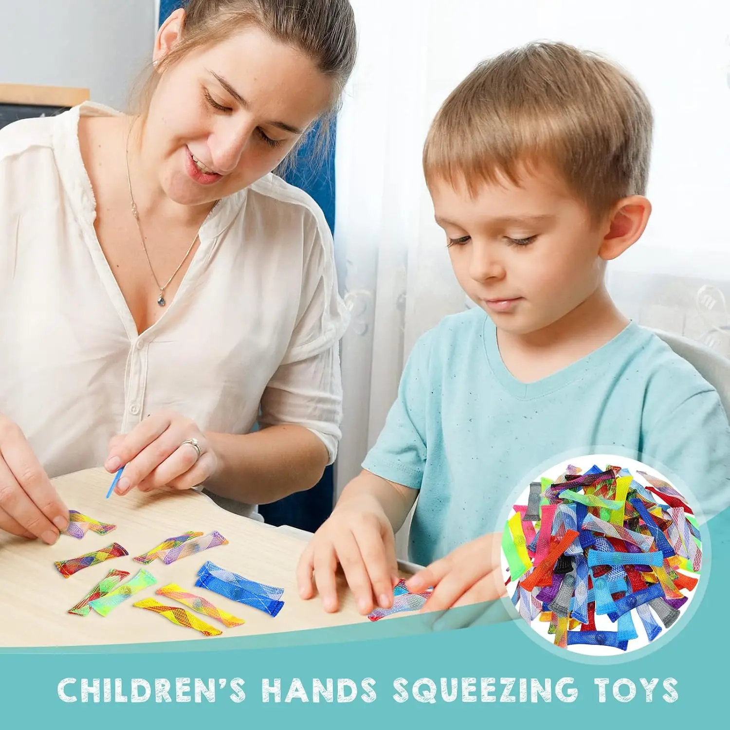 20-200PCS Vinger Fidgets Marmeren Mesh Fidgets Speelgoed Zintuiglijke Stress Verlichten Speelgoed Stille Rustige Fidget Blokken voor Volwassenen Schoolklas