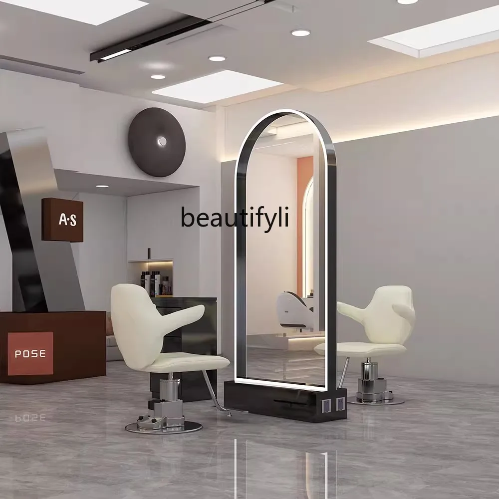 For hair salons, fashionable hair cutting mirrors, single-sided barber shop mirrors, full-body floor mirrors