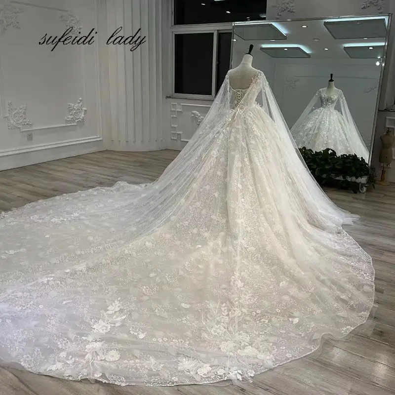 Sexy V-Neck Wedding Dress Sweetheart Bride Gown Appliques Beading Customized Romantic Princess Robe De Mariee