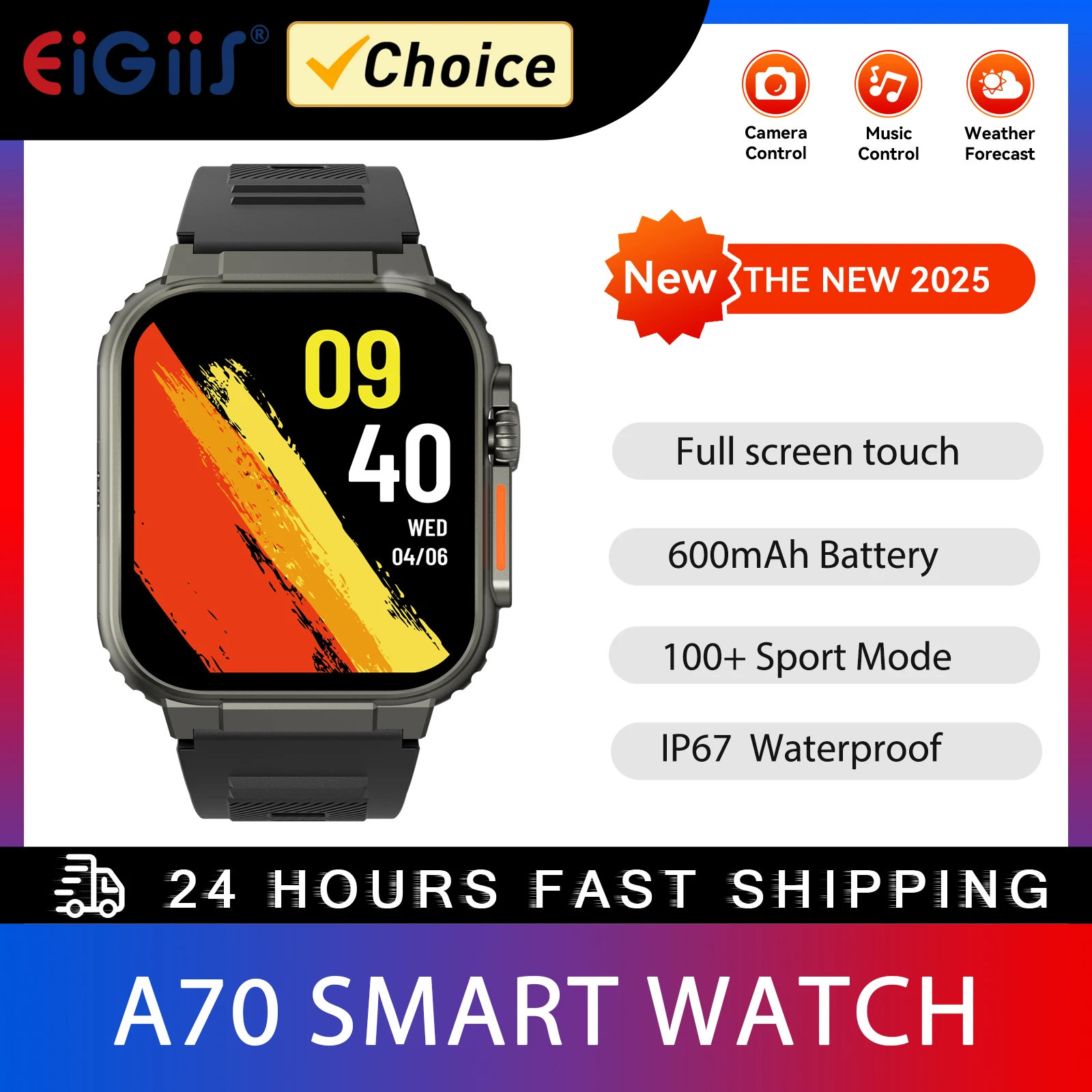 

EIGIIS Smart Watches for Men Answer Make Calls with Heart Rate SpO2 Sleep Tracker 100+ Sports Mode Smartwatch for iPhone Android