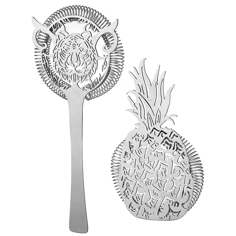 

Креативный дизайн, ситечко для коктейлей, ситечко для бара, дизайн в форме тигра/ананаса из нержавеющей стали