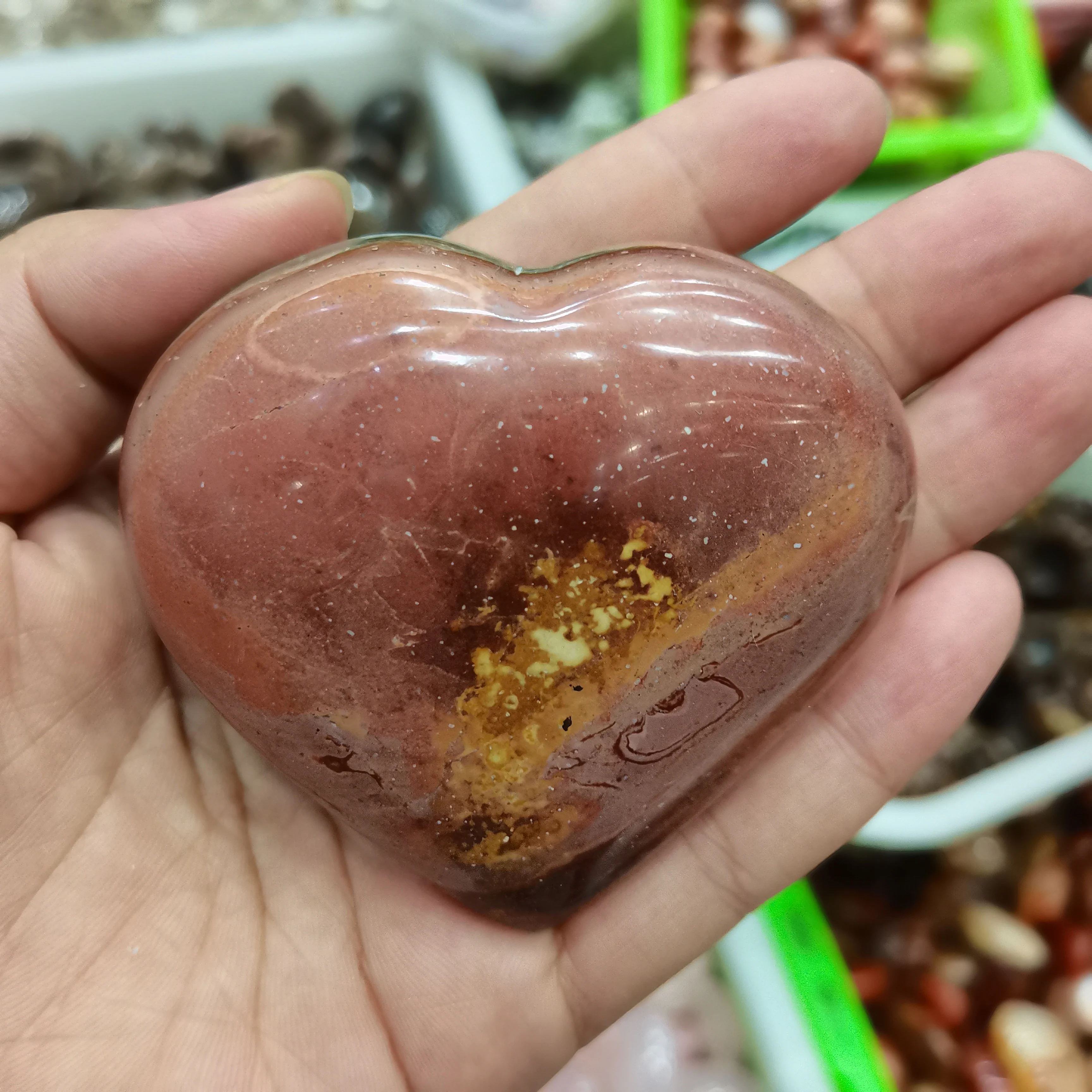 

260g Natural Ocean Stone Crystal Heart Mineral Specimen Ornament Feng Shui Home Decor Spiritual Reiki Meditation Healing Crystal