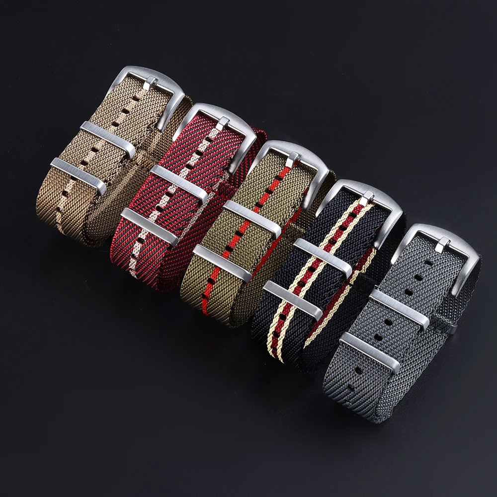 Nylon Watch Strap 20mm 22mm for Omega 007 Belt for Tudor Band Sport Bracelet for Seiko for Samsung Galaxy Watch 3/4/5 Watchband