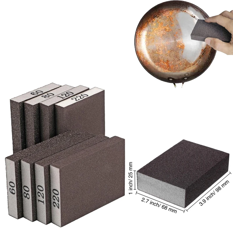 

Sanding Sponge Blocks Grit 60 80 100 120 180 240 320 Wall Grinding Sponge Sand Block Sandpaper Model Paint Polished Sand Brick