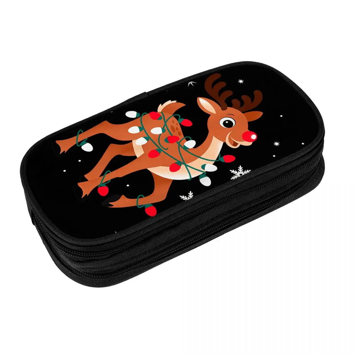 Rudolph The Red Nose Reindeer Pencil Case Boy Girl Kawaii Pen Box Printed Back To School Pencil Cases Supplies Birthday Present