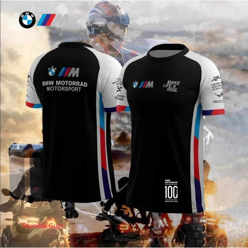

Men's Summer T-Shirt BMW Sports Motorcycle Racing M Power Car Brand Short Sleeve Fashion Casual Wear
