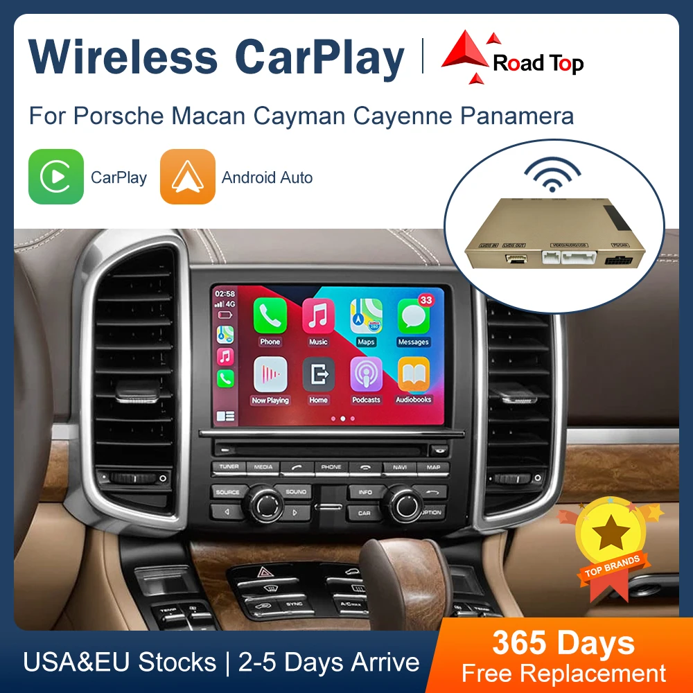 Road Top Wireless CarPlay for Porsche Macan Cayman Cayenne Panamera PCM3.1 Android Auto Mirror Link AirPlay Car Accessories