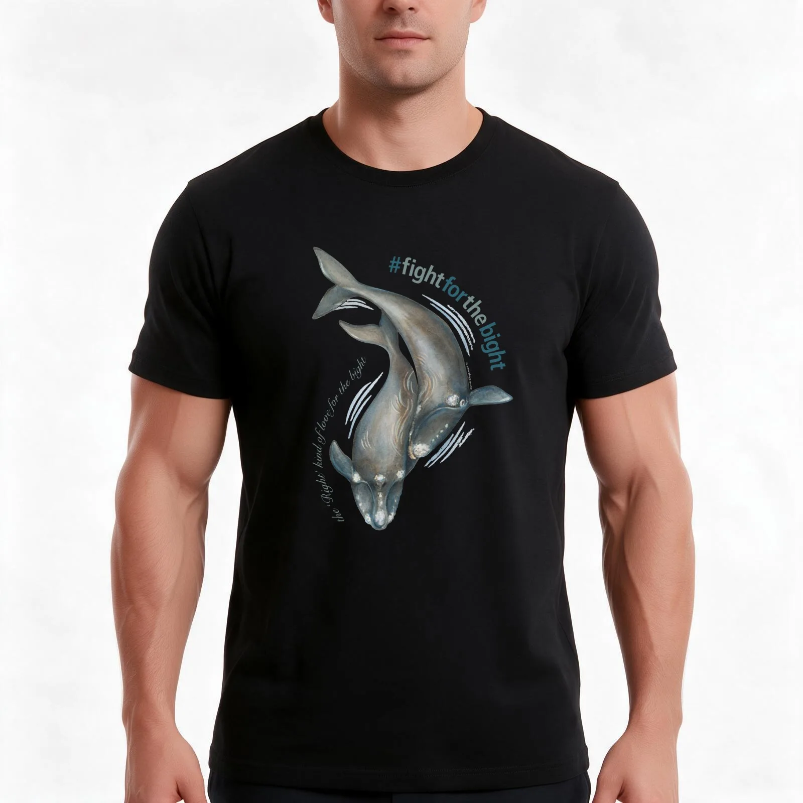 Southern Right Whales T-Shirt, Summer Casual Cotton Tee, Oversized Streetwear Tops, Vintage Graphic Print, Unisex Men Women