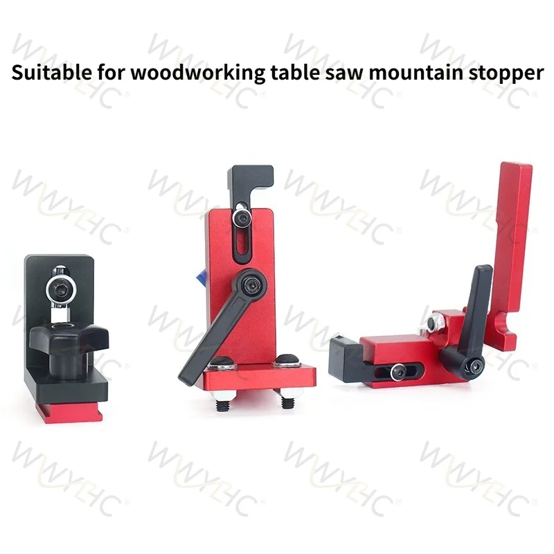 Fit for Woodworking Table Saw, Backing Bracket Limiter T-slot Positioner Fixing Limit Linkage Accessories