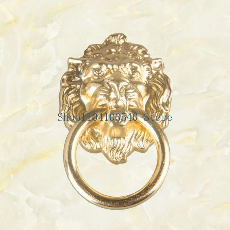 

02DC Ретро металлический дверной шкаф для шкафа, винтажный лев для кольца в форме головы
