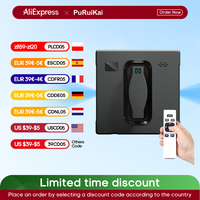 PuRuiKai Robot Window cleaner,Dual Water Spray,Smart Memory,High Vacuum Suction, Laser Sensor, Home Wall Glass Cleaning Robot
