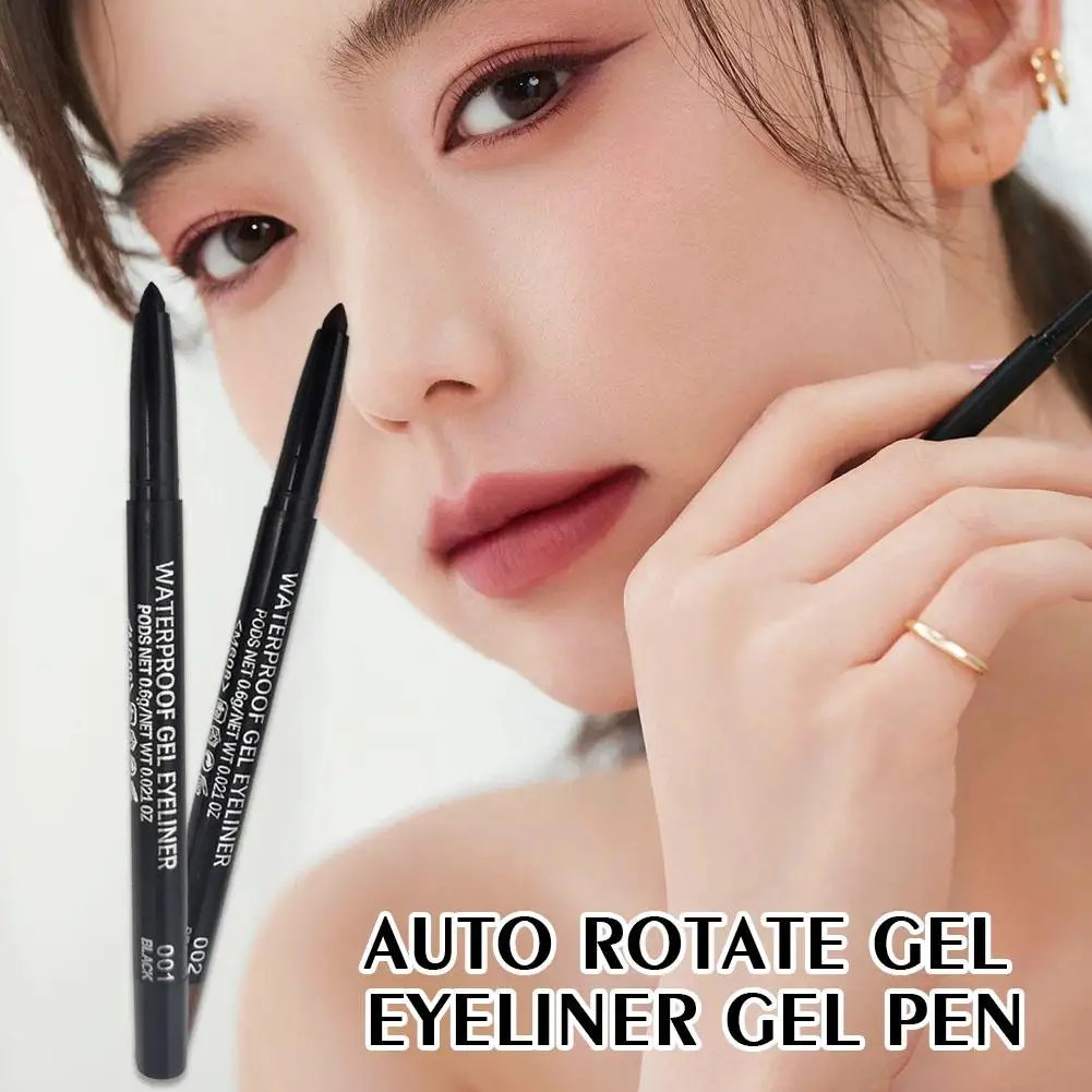 Wasserfester Eyeliner-Stift, einziehbarer Eyeliner, cremiges, glattes Gelpigment für kühle Eyeliner, wischfest, langanhaltender Verschleiß