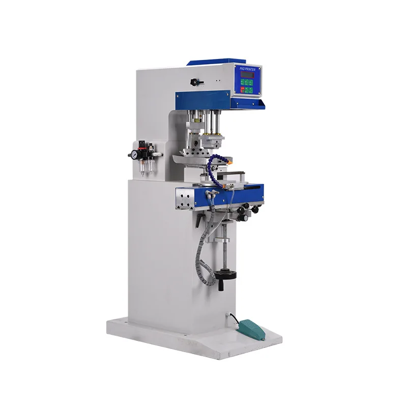 Monochrome oil plate pneumatic pad printing machine, pneumatic scraper type ink coding machine helmet production date batch
