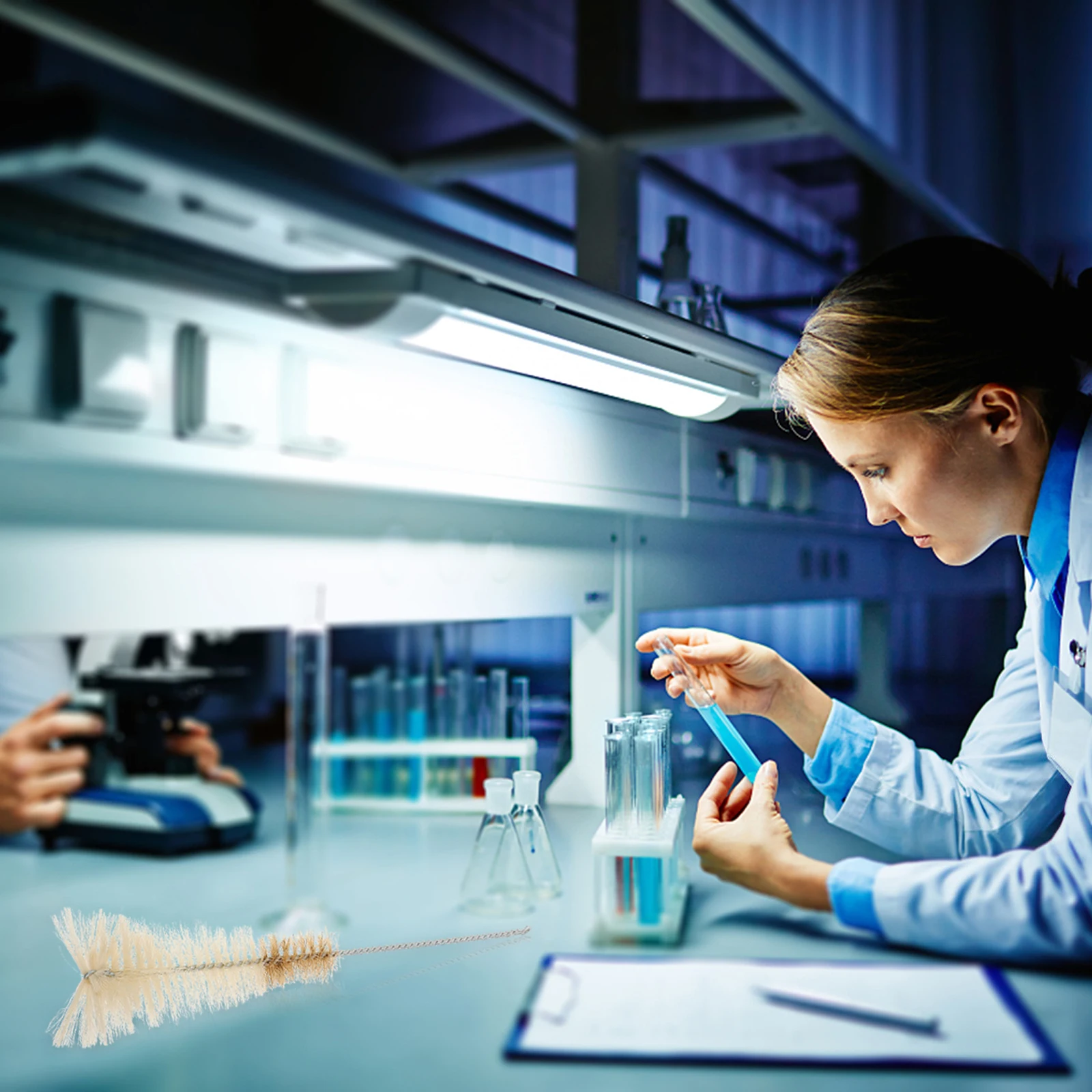 

5pcs Nylon Conical High Quality Laboratory Erlenmeyer Cleaning Brush Bristles Cleaner Brush Boiling Flask Bottle Scrubber