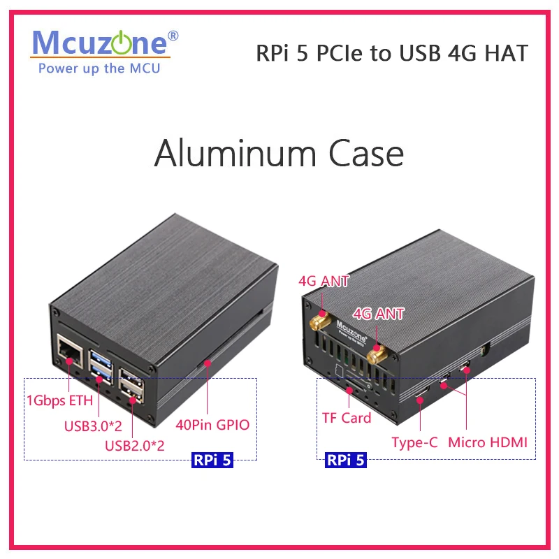 (model:MP4GM)PCIE to USB 4G LTE MiniPCIe for Raspberry Pi 5