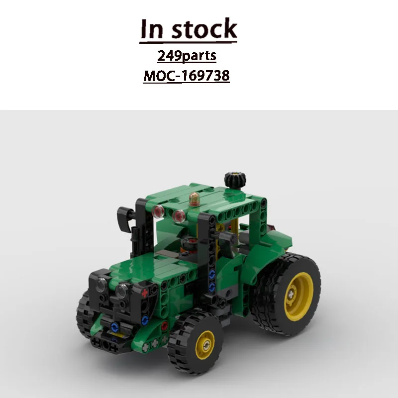 

MOC-169738 Urban Farm Agricultural Green Tractor Building Block Model 249 Parts Boys Children Birthday Christmas Toy Gift