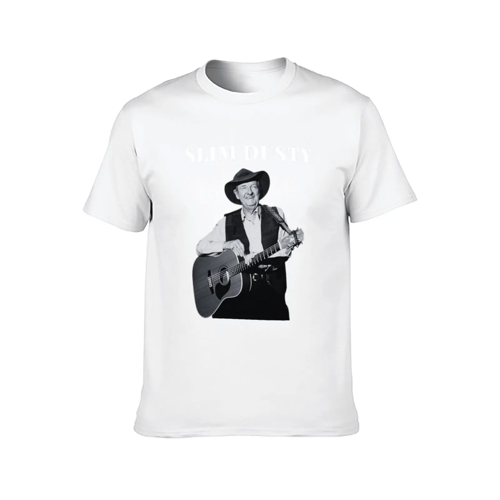 Slim Dusty with Guitar T-Shirt black cotton t-shirt plain for man package t shirts for man cotton T-Shirt