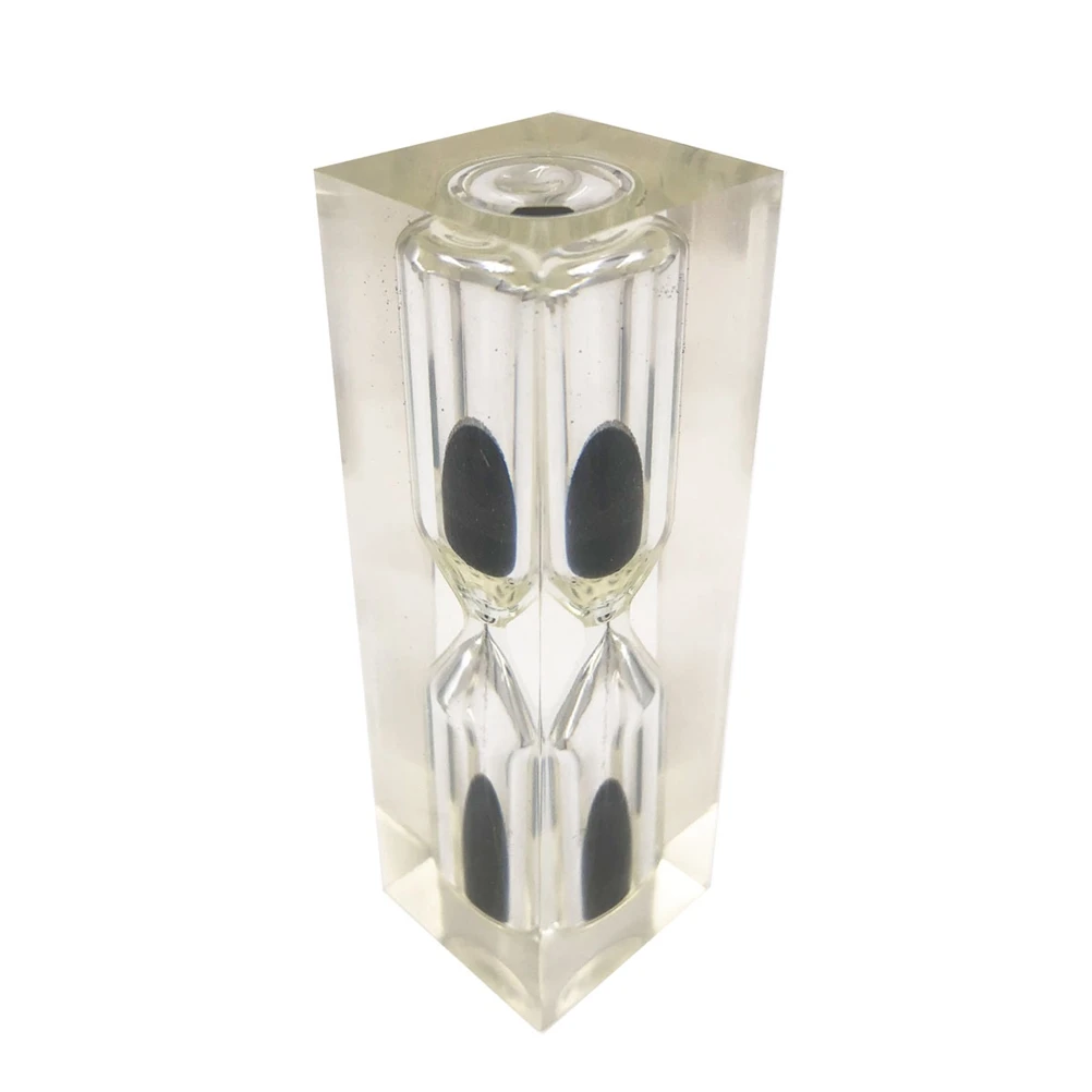 

Hourglass Sand Timer Sandglass Black Crystal Clock Toothbrushing Teeth Child Kids