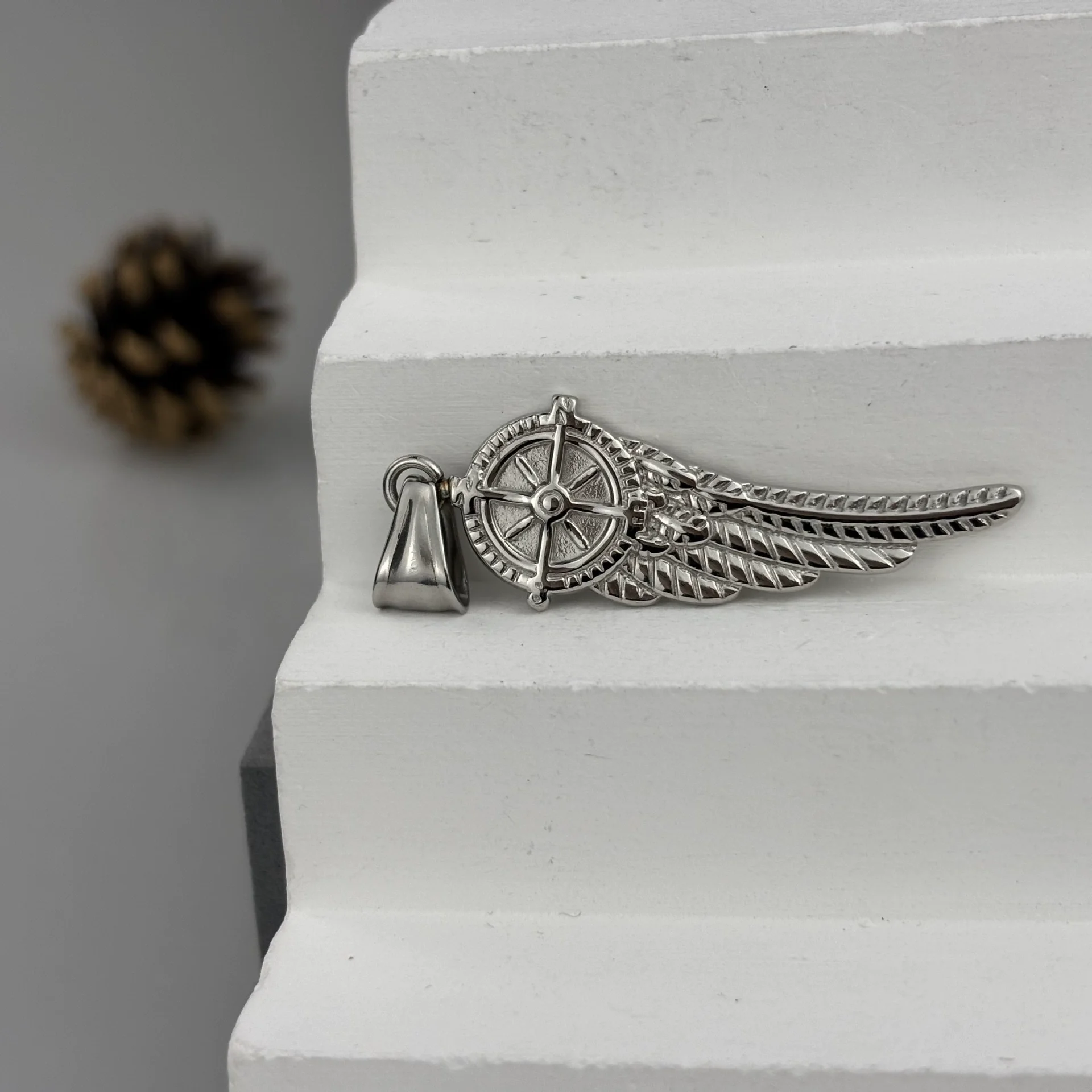 316L Stainless Steel Wing Ship - Vintage Fashion Wheel 评论和价格