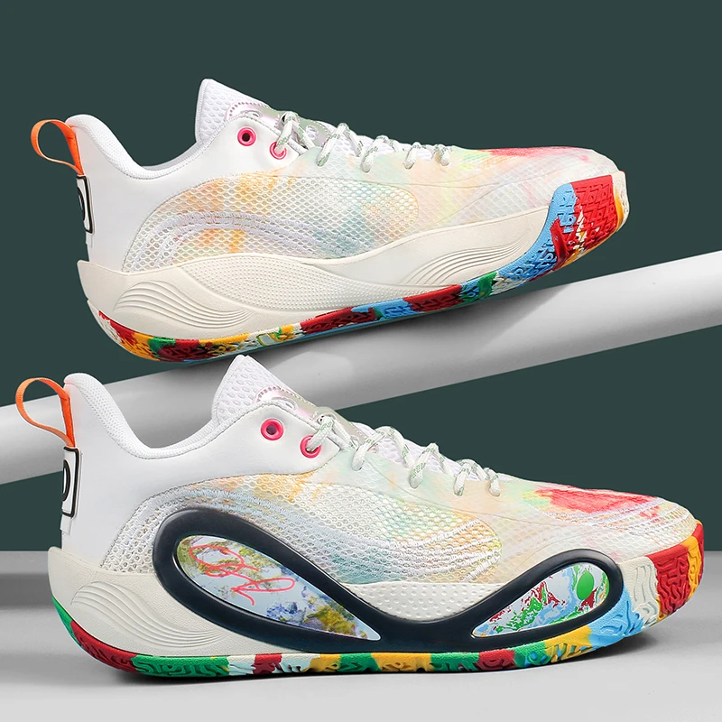 メンズカジュアルバスケットボールスニーカー - 日常着や快適な歩行に最適なクラシックなスポーツスタイルシューズ