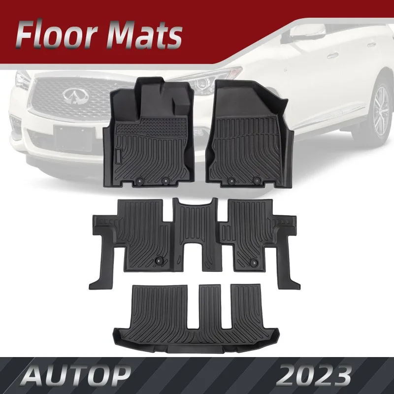 

For 2014-2020 Infiniti QX60 Floor Mats Cargo Liners Carpets All-Weather TPE 4pcs United States