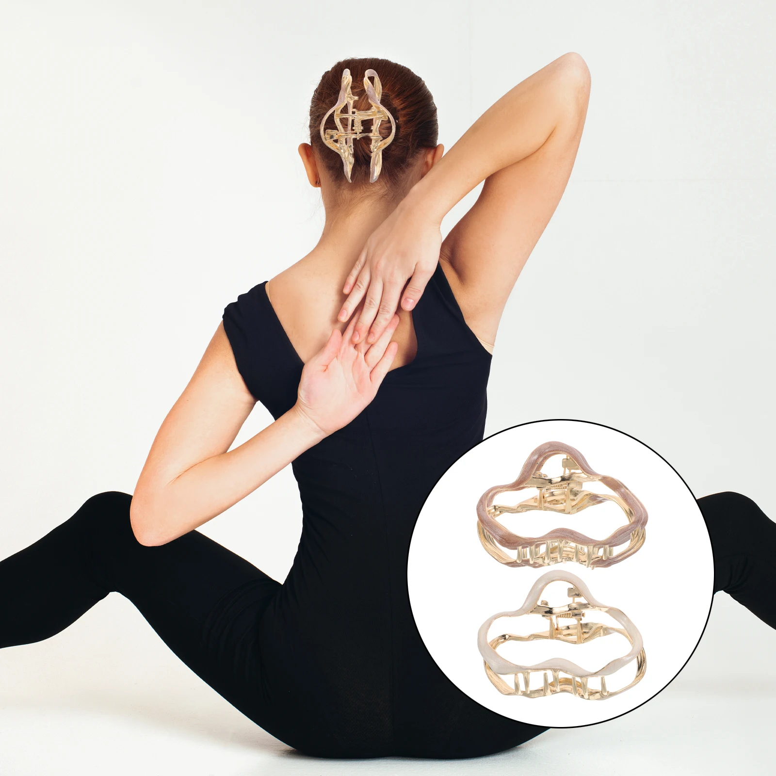 

2Pcs Cloud Hair Claw Clips Metal Electroplated Alloy Clips for Half-Up and Updo Hairstyles Trendy Cute Hair Accessories