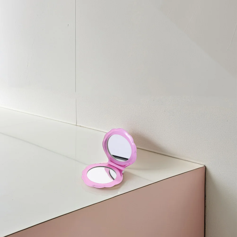 3-delige draagbare dubbelzijdige make-upspiegel Compacte opvouwbare reismake-upspiegel voor vrouwen Compacte spiegels