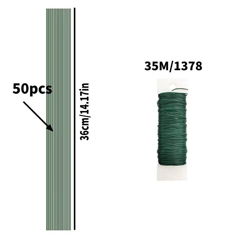 1 set of floral tools, green paper tape, double-sided adhesive lacquered wire, paper-wrapped wire, pliers view 3