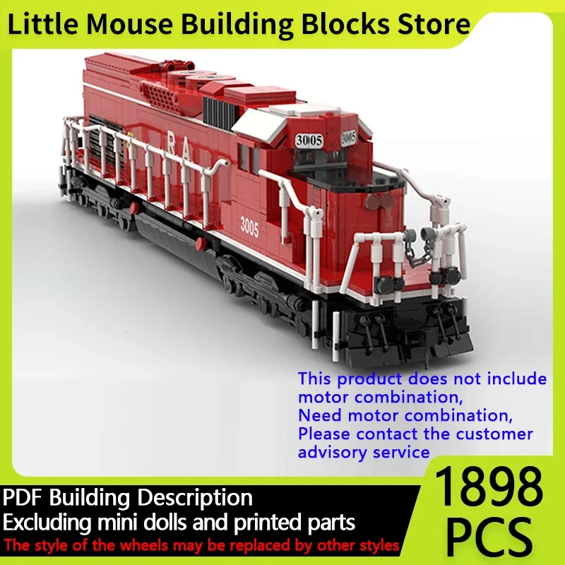 City Car Model MOC Building Bricks SD40T-2 Diesel Locomotive Train Modular Technology Gifts Holiday Assemble Toys Suit