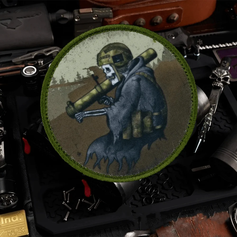 Ghost parche táctico impreso de moral militar con gancho y bucle