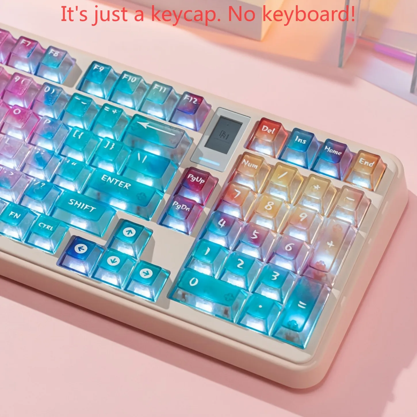 Nebula Theme Cherry Profile Keycaps PC Transparent 119 Keys for Mechanical Keyboard 61/68/75/84/87/104