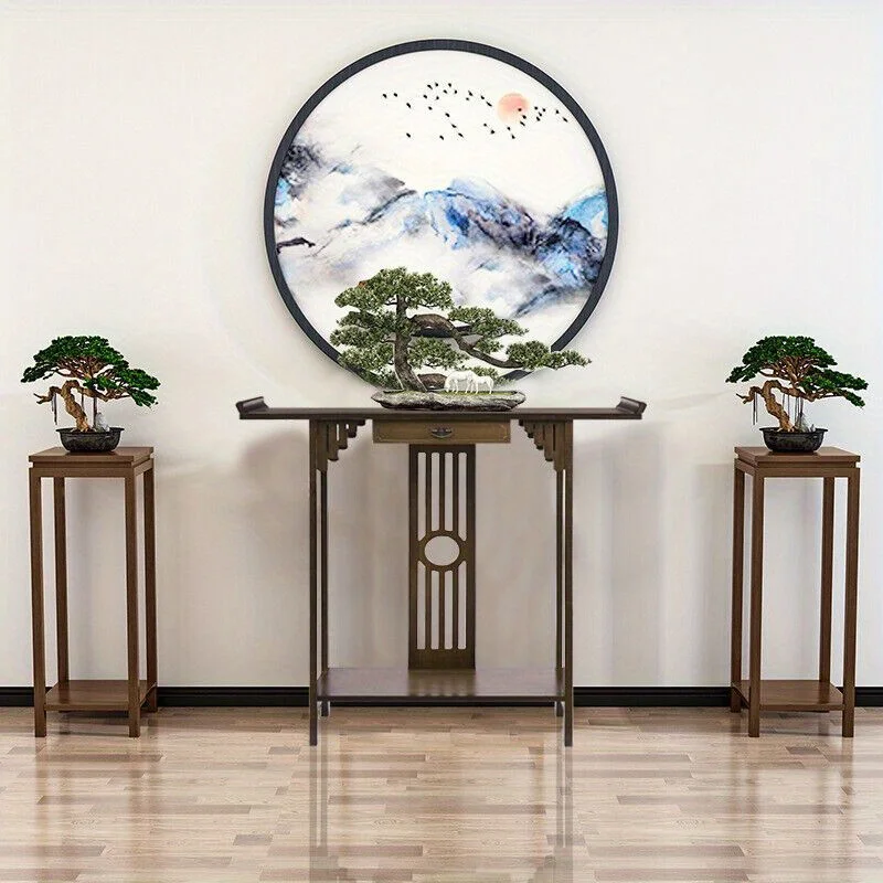 

Rustic Console Table With Drawer Natural Finish Entryway Hallway Accent Table