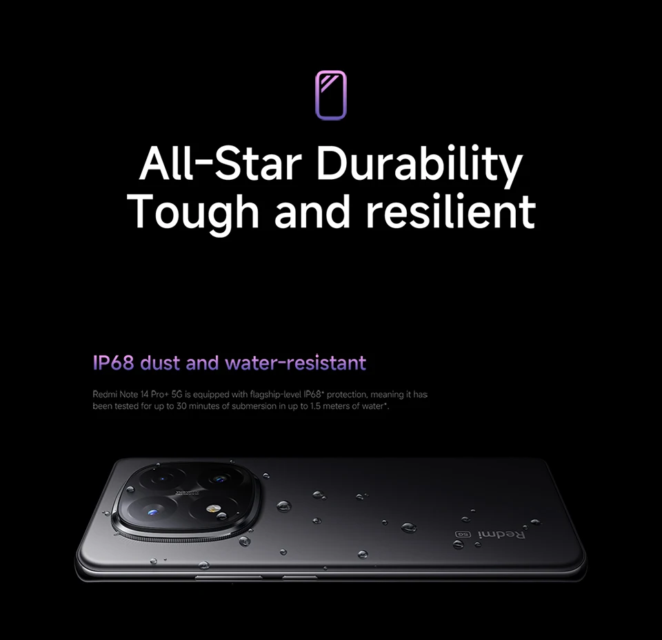 New Xiaomi Redmi Note 14 Pro Plus 5G Smartphone Global Version 200MP Camera Snapdragon 7s Gen 3 6.67" AMOLED Display US Charger