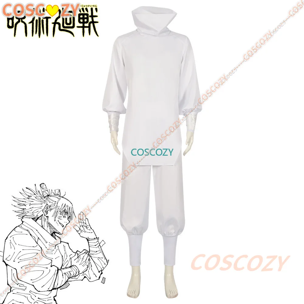 Jujutsu JJK disfraz de Cosplay de Anime Kashimo Hajime, peluca azul, parte superior blanca, pantalones elásticos, fiesta de Club de Anime, vestido de fiesta, regalo para hombres