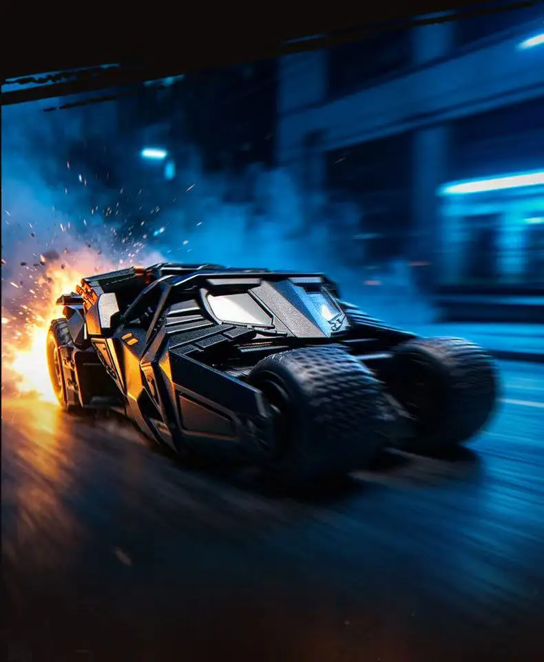 Neue BLOKEES Batmobile Blind Box DCBatman E02 The Dark Knight 1:64 Maßstab Auto DIY Montagemodell Spielzeug Film-Thema Sammlerstück Geschenk – Detail 18