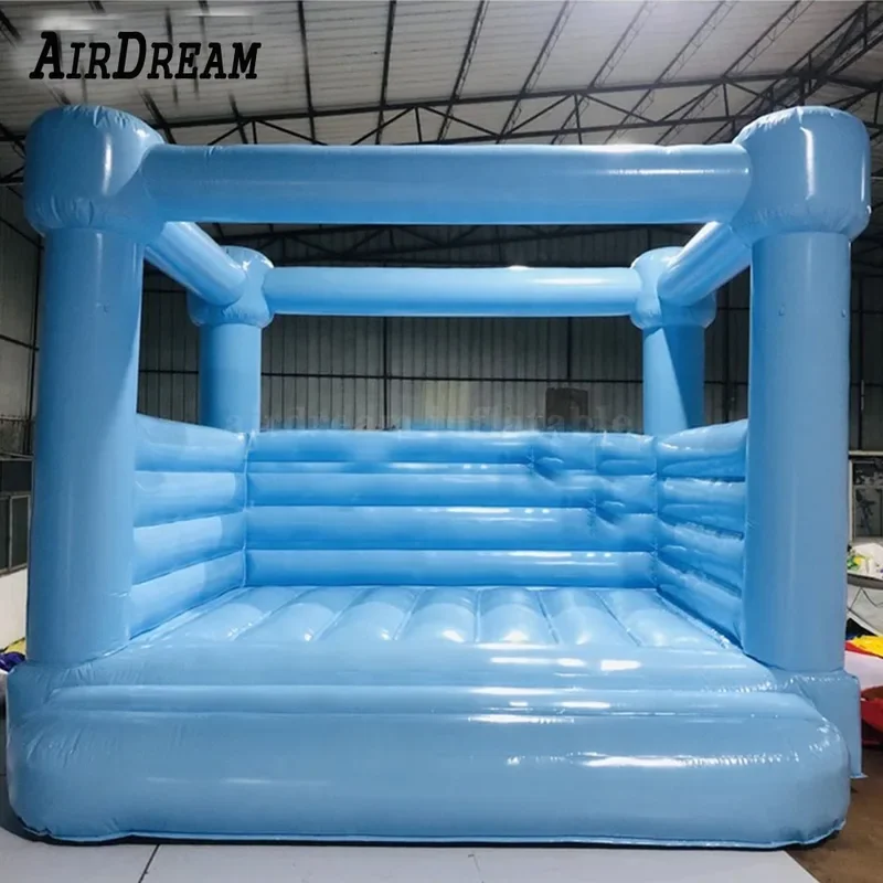 Commercial blue inflatable wedding bouncer bridal bounce house full PVC wedding tent inflatable jumping bouncy castle