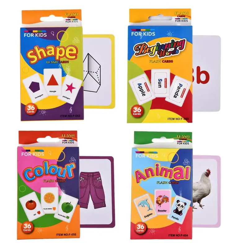 

Toddler Flash Cards 36pcs Clearly Printed Paper Flash Learning Cards Multifunctional Educational Tool Double Sided Early