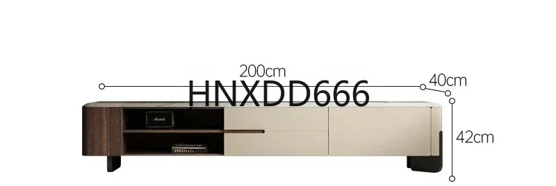 Coffee table TV cabinet combination living room marble high-end Italian modern designer storage floor cabinet