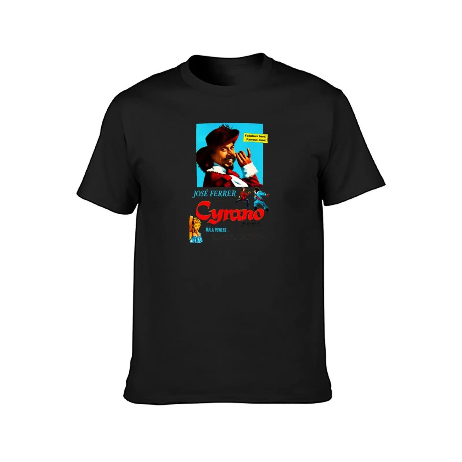 Cyrano de Bergerac Movie Poster 1950 T-Shirt kawaii clothes plus size tops customs heavyweight t shirts for men