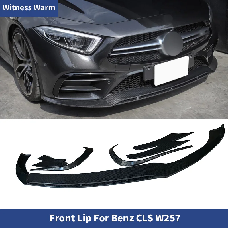 Для Benz CLS W257 C257 CLS300 CLS53 AMG Стиль Углеродное волокно Передний бампер Спойлер Передние сплиттеры Вентиляционные отверстия Fender 2018+ Для Benz CLS W257 C257 CLS300 CLS53 AMG Стиль Углеродное волокно Передний бампер Спойлер Передние сплиттеры Вентиляционные отверстия Fender 2018+