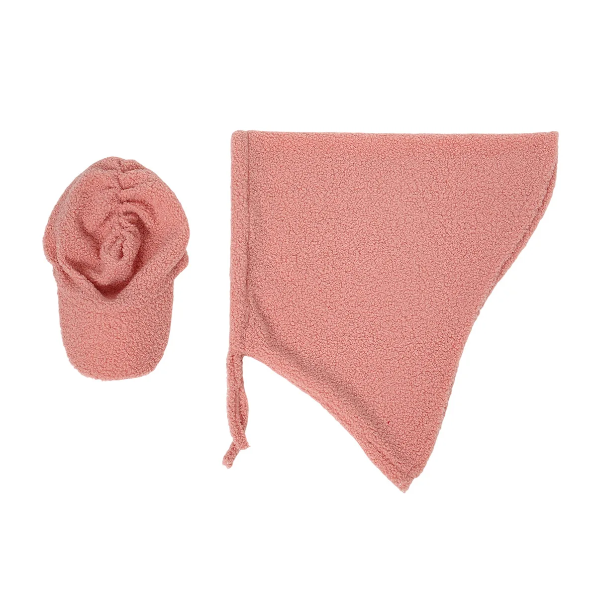 

2PCS Fleece Baseball Cap Amria Muslim Women Instant Scarf Hijab Bonnet Brim Turban Warm Headscarf Head Wrap Neck Cover Hat Set