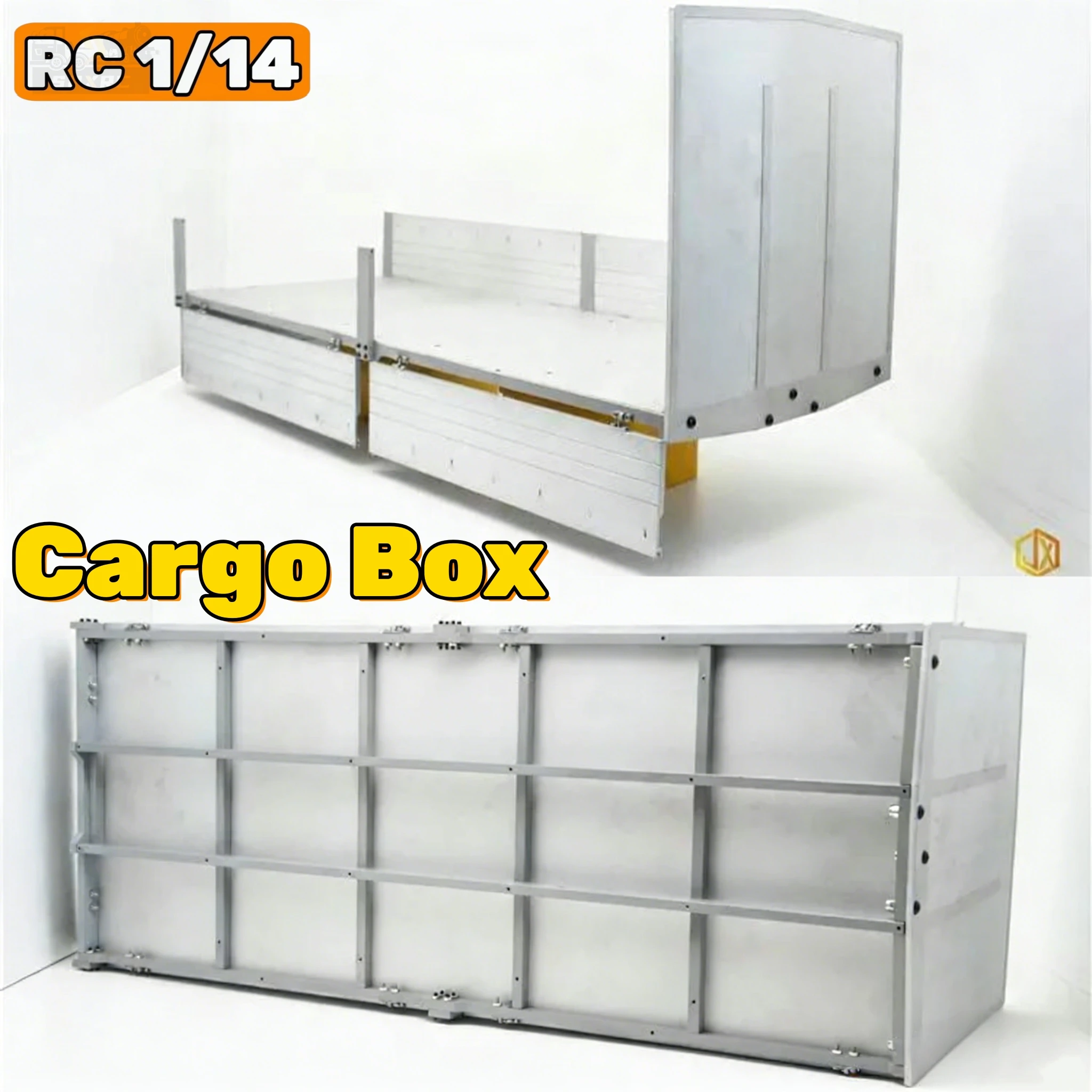 Kit de Caixa de Carga CNC com Grade de Proteção em Liga de Alumínio para Caminhão Tamiya RC 1/14 Scania MANN, Reboque, Caminhão Basculante, F2000 e Peças DIY para Carros
