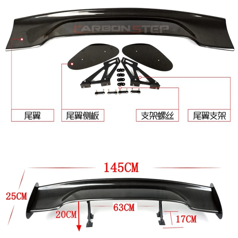 For Nissan 350Z 370Z Z33 Z34 R34 R35 ABS Plastic Material Unpainted Color Rear Roof GT Spoiler Wing Trunk Lip Boot Cover