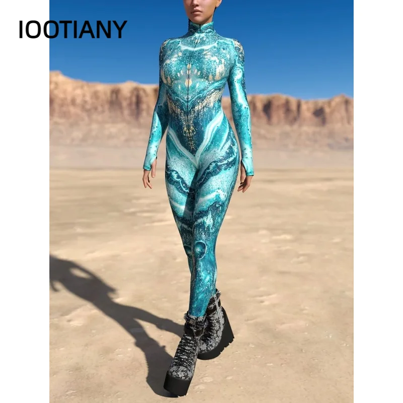 Halloween Cosplay Costume Carnival Party Catsuit 3D Digital Printing Women Outfits Bodysuit Party clothes 2024