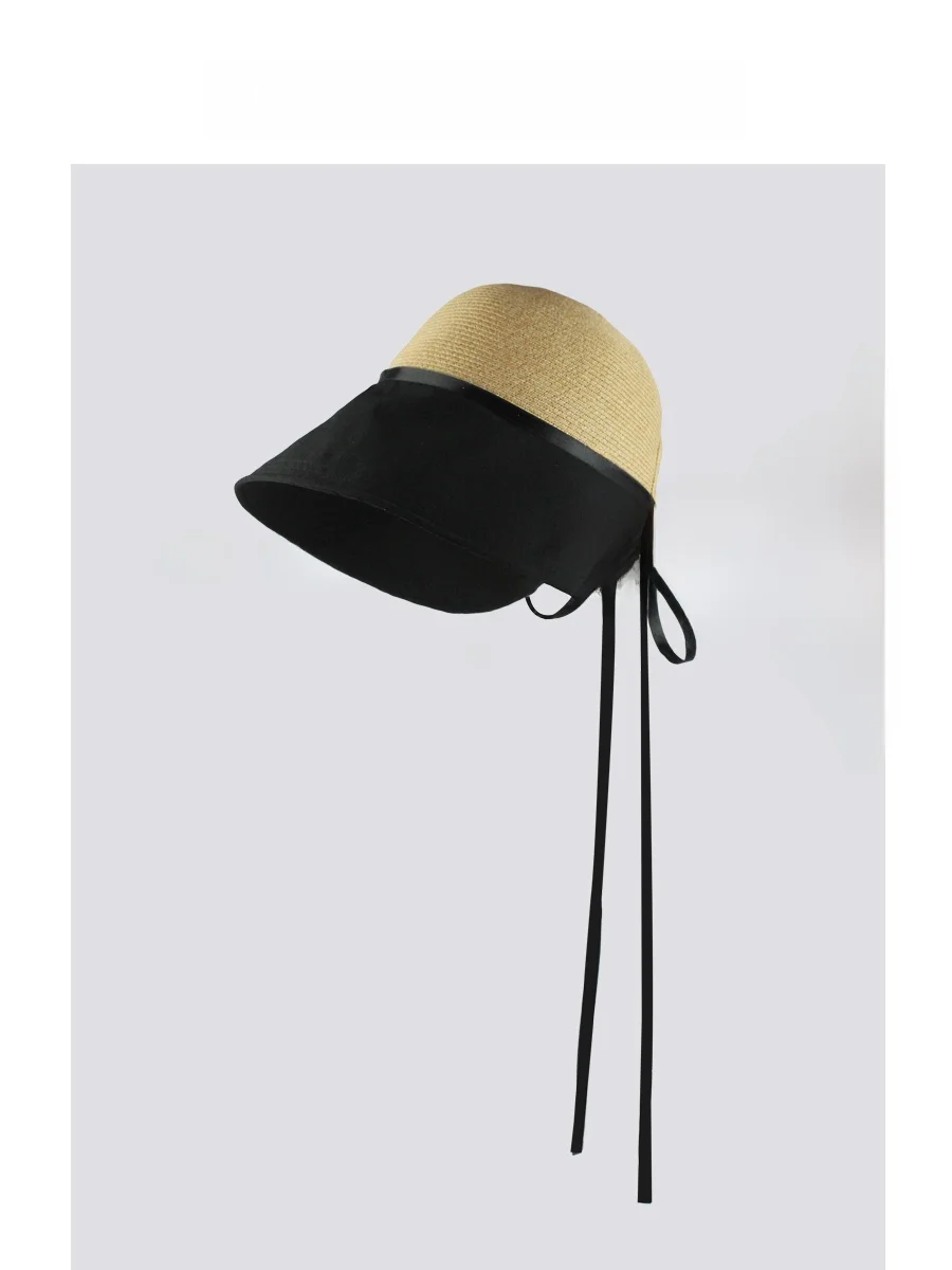 fetsbuy-sombrero-de-paja-de-ala-ancha-con-proteccion-solar-uv-gorra-de-pescador-ajustable-con-parte-superior-redonda-plegable-para-primavera-y-verano