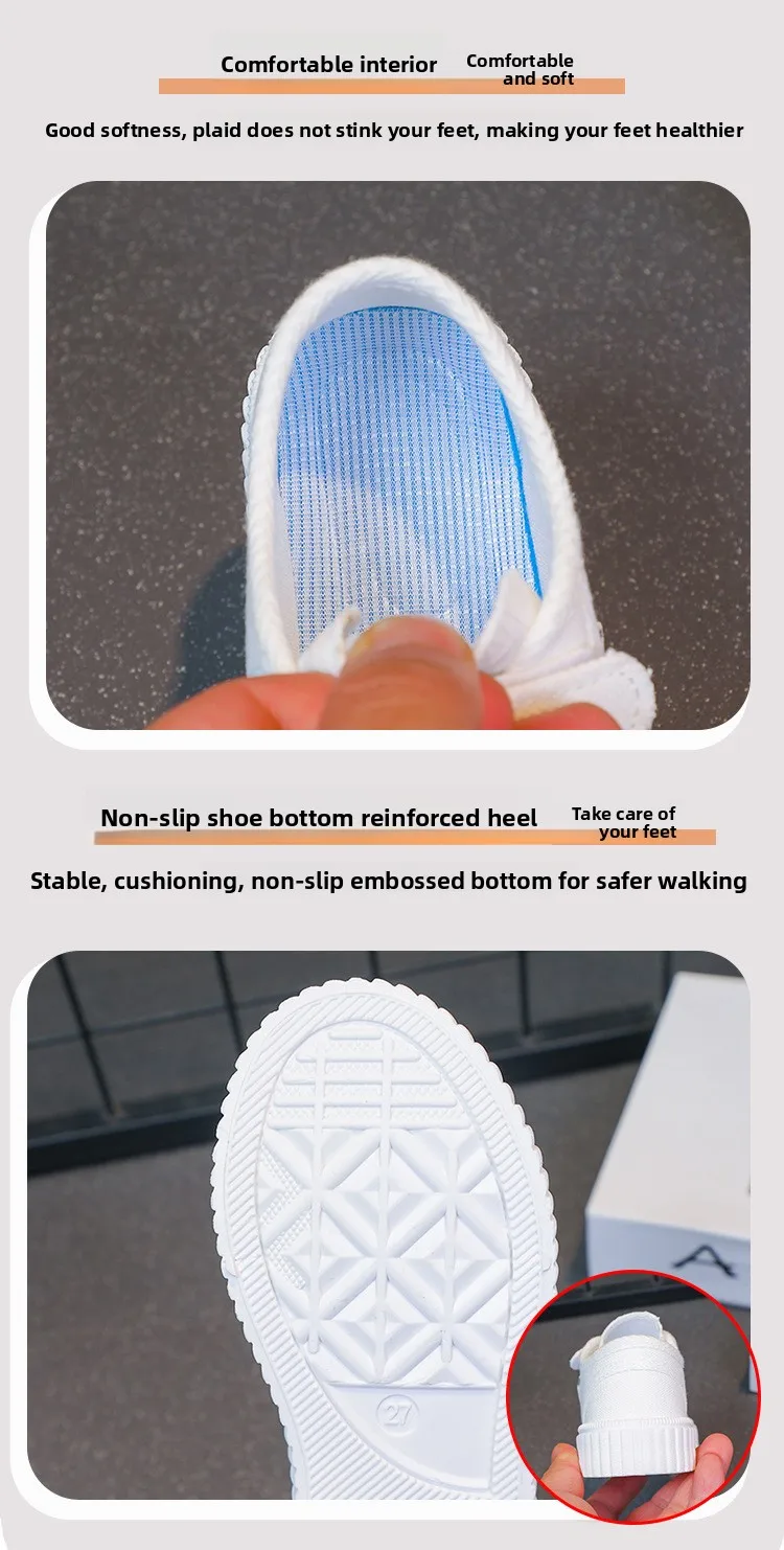 Kinder Freizeitschuhe Weiß PU-Leder Schlichtes Design Schulschuhe Unisex Allround 26-36 Vier Jahreszeiten Jungen Mädchen Schuhe – Detail 5