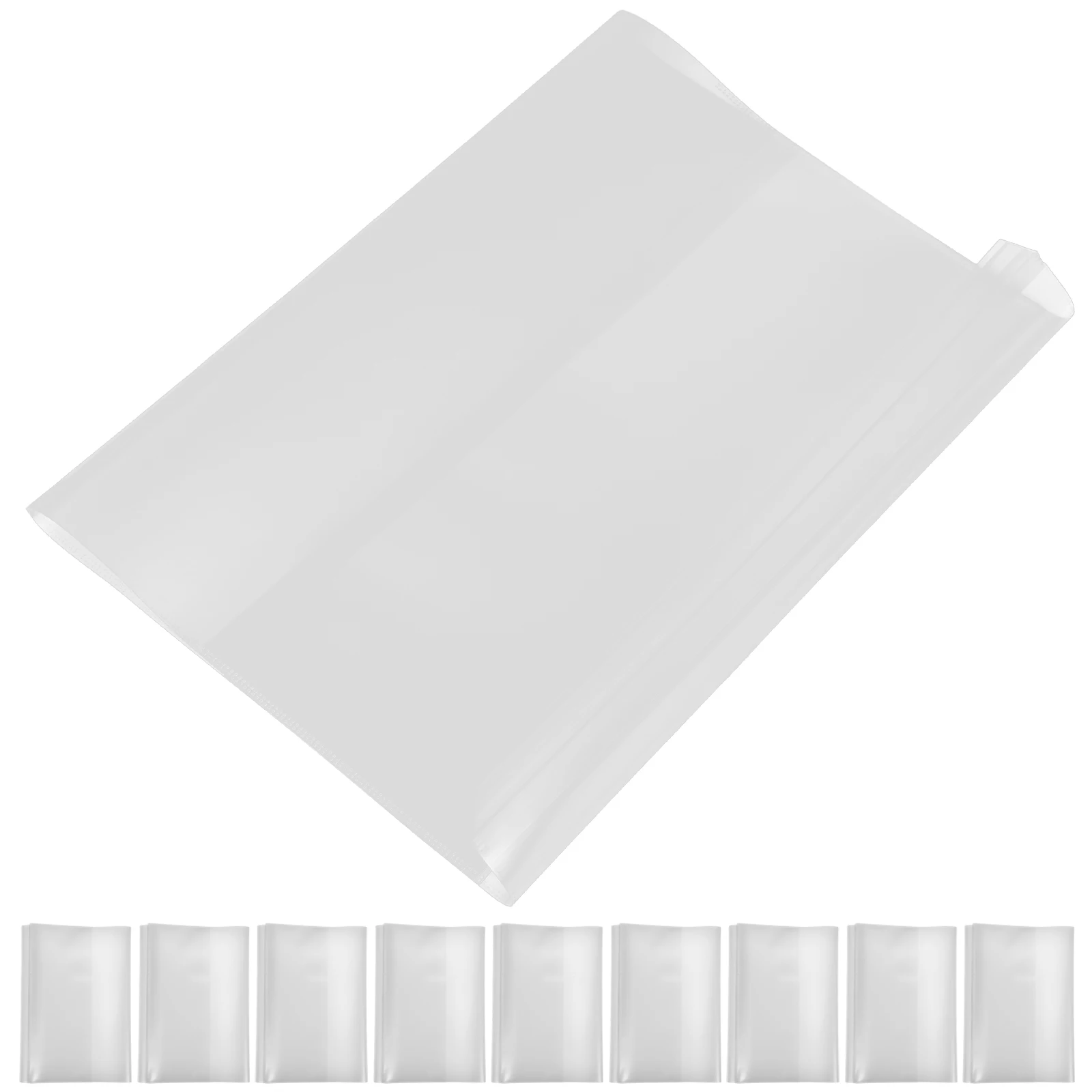 10 Pcs Adjustable Plastic Transparent Book Protective Cover Clear Sleeve For Hardcover Textbook Notebook Protector Case