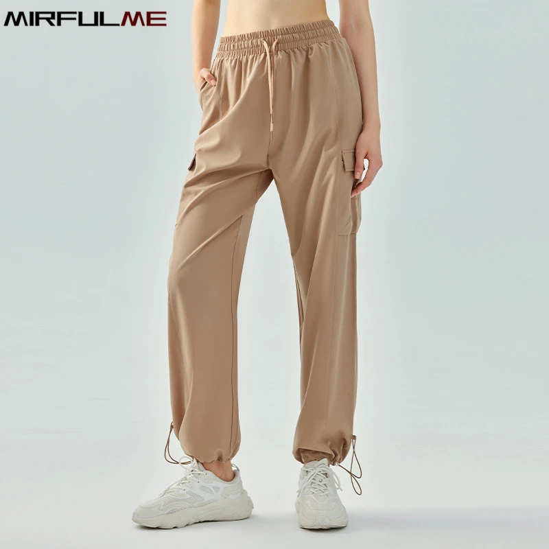 Pantalones deportivos para correr para mujer, pantalón de chándal holgado y fino con cordón de S-5XL para entrenamiento, pierna ancha para exteriores, gimnasio y Fitness